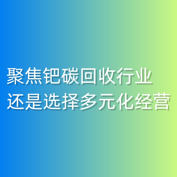 清輝鈀碳回收日記550，聚焦鈀碳回收行業(yè),還是選擇多元化經(jīng)營(yíng)